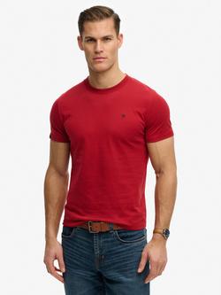Superdry Essential SD&Co Logo Embroidered Cotton Slim Fit T-Shirt, Expedition Red