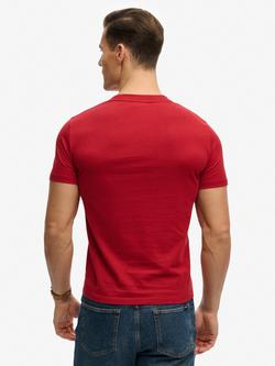 Superdry Essential SD&Co Logo Embroidered Cotton Slim Fit T-Shirt - view 2, Expedition Red