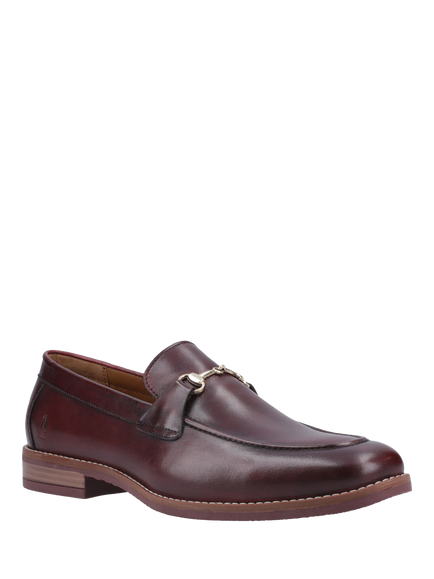 Hush Puppies Moses Leather Loafers, Wine - view 2, Wine