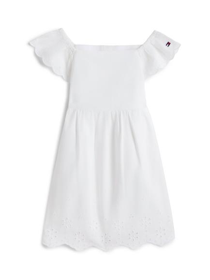 Tommy Hilfiger Baby Poplin Broderie Dress, White, White