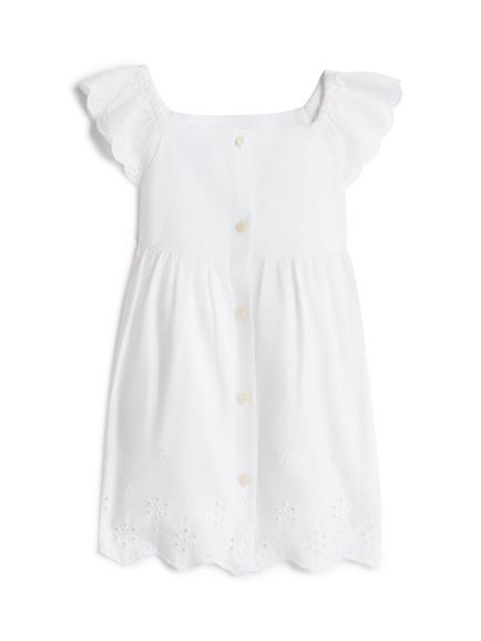 Tommy Hilfiger Baby Poplin Broderie Dress, White - view 2, White