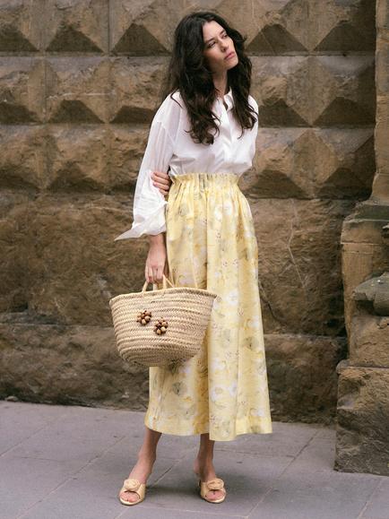 YASLEMON ANKLE SKIRT, Pale Banana