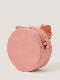 Monsoon Kids' Round Metallic Cut Out Cat Bag, Pink - view 2, Pink