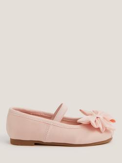 Monsoon Baby Satin Walker Ballet Flats, Pink, Pink