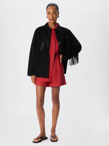 Whistles Ultimate Linen Long Sleeve Shirt - view 2, Red
