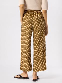 Whistles Ikat Spot Cropped Trousers containing LENZING™ ECOVERO™ Viscose - view 2, Khaki/Multi