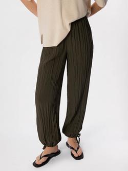 Whistles Relaxed Tie Hem Trousers - view 2, Khaki