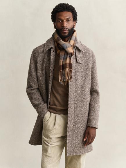 GANT Wool Blend Car Coat, Mist Taupe - view 2, Mist Taupe