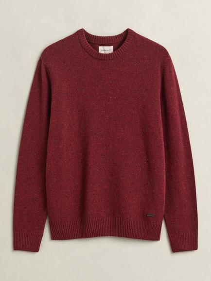 GANT Wool Blend Crew Neck Jumper, Plumped Red, Plumped Red