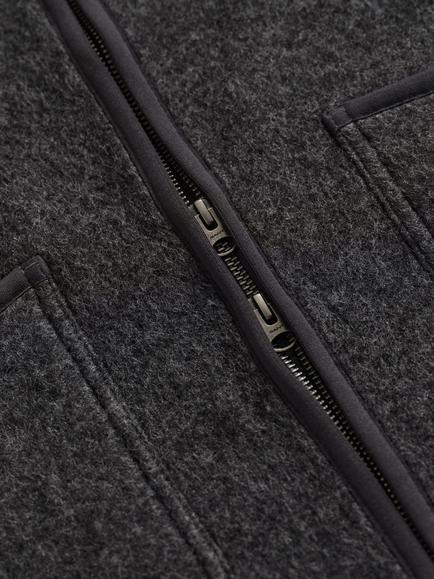 GANT Fleece Vest, Charcoal Melange - view 2, Charcoal Melange