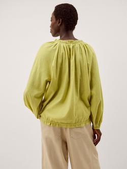 Monsoon Amber Bubble Hem Shirt, Green - view 2, Green