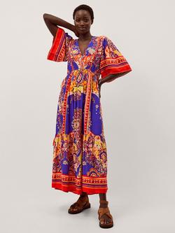 Monsoon Padma Floral Maxi Dress containing LENZING™ ECOVERO™ Viscose, Cobalt, Cobalt