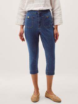 Monsoon Cassie Capri Jeans, Blue, Blue