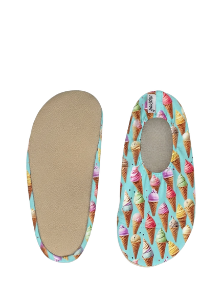 Slipfree Kids' Siri Ice Cream Soft Sole Non-Slip Swim Shoes, Green Mint - view 2, Green Mint