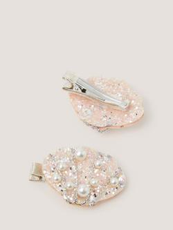 Monsoon Kids' Embellished Seashell Hair Clip, Pack of 2, Multi - view 2, Multi