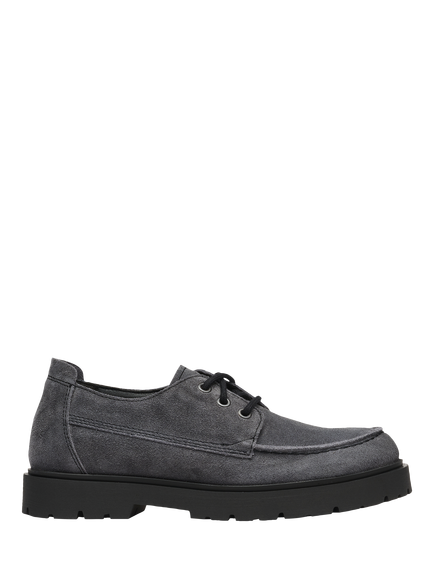 Birkenstock Highwood Low Suede Shoes, Charcoal, Charcoal