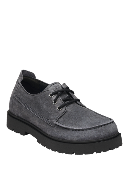 Birkenstock Highwood Low Suede Shoes, Charcoal - view 2, Charcoal