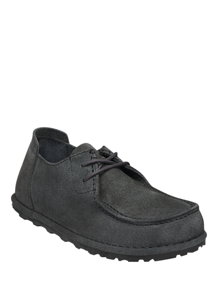 Birkenstock Utti Suede Moccasin Shoes, Charcoal - view 2, Charcoal