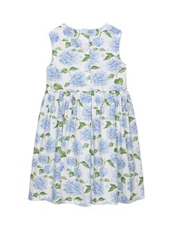 Trotters Kids' Adelina Sleeveless Floral A-Line Dress, Blue Multi - view 2, Blue Multi