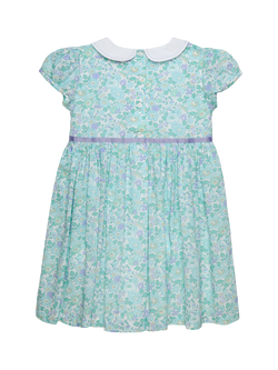 Trotters Kids' Betsy Liberty Betsy Print Peter Pan Dress, Peppermint, Peppermint