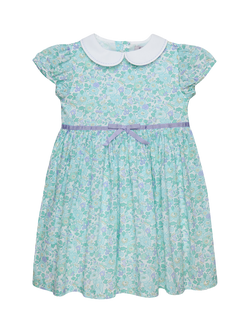 Trotters Kids' Betsy Liberty Betsy Print Peter Pan Dress, Peppermint - view 2, Peppermint