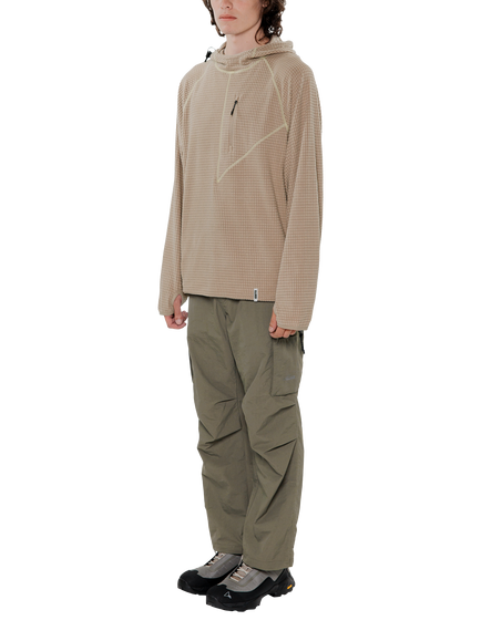 ELLIKER Hudswell Pullover Grid Fleece Hoodie, Taupe