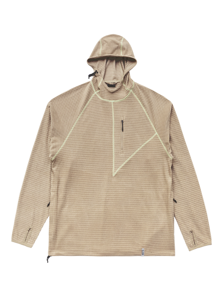 ELLIKER Hudswell Pullover Grid Fleece Hoodie - view 2, Taupe