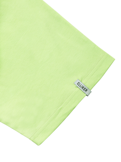 ELLIKER Rill Print Short Sleeve Organic Cotton T-Shirt - view 2, Lime