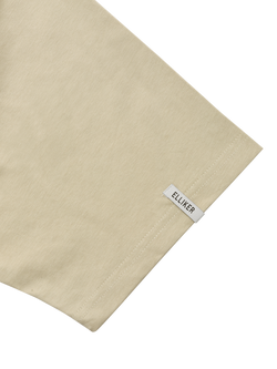 ELLIKER Rill Print Short Sleeve Organic Cotton T-Shirt - view 2, Beige