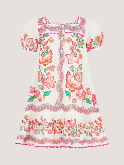Monsoon Baby Jelena Butterfly Print Dress, Ivory - view 2, Ivory