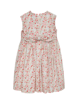 Trotters Kids' Strawberry Floral Dress, Red Pink Floral - view 2, Red Pink Floral