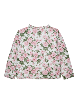 Trotters Kids' Liberty Carline Print Quilted Jacket, Pink/Multi - view 2, Pink/Multi