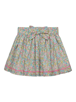 Trotters Kids' Liberty Emma & Georgina Print Bow Skirt, Multi, Multi