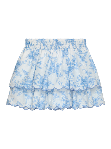 Trotters Kids' Kate Scalloped Skirt, Blue, Blue