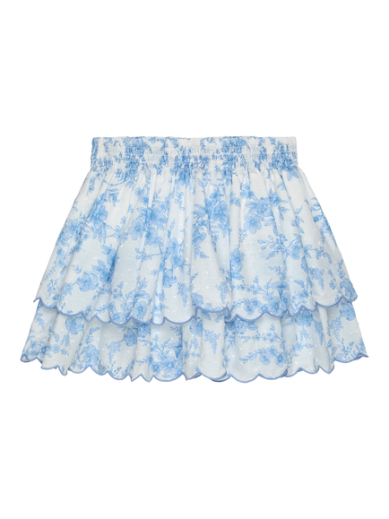 Trotters Kids' Kate Scalloped Skirt, Blue - view 2, Blue