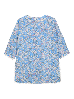 Trotters Kids' Liberty Betsy Print Kaftan, Blue/Multi - view 2, Blue/Multi