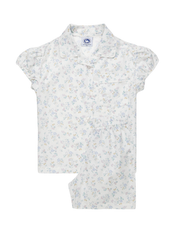 Trotters Kids' Bunny Print Short Pyjama Set, White/Multi, White/Multi