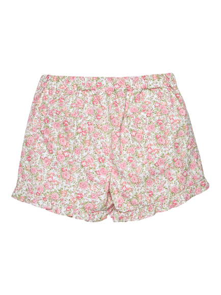 Trotters Kids' Rosie Floral Shorts, Peach - view 2, Peach