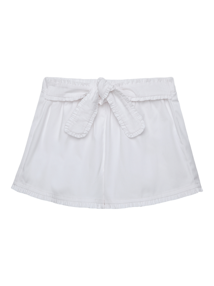 Trotters Kids' Twill Cotton Shorts, White, White
