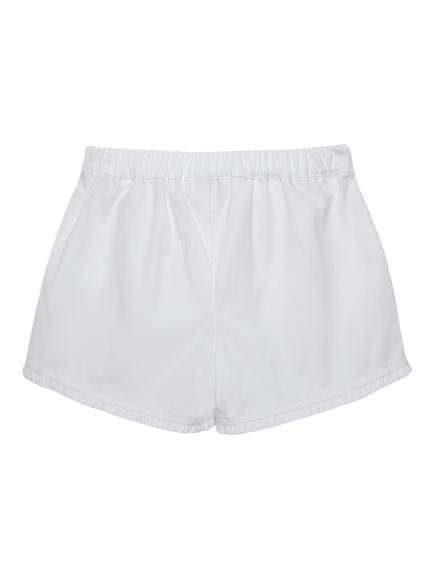 Trotters Kids' Twill Cotton Shorts, White - view 2, White