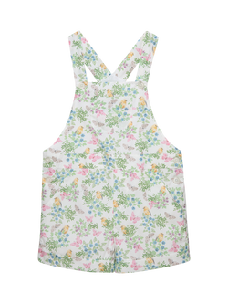 Trotters Kids' Butterfly Print Short Dungarees, Multi, Multi