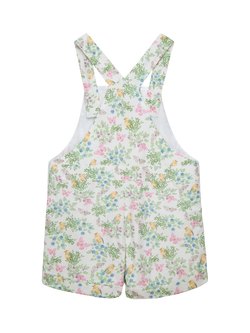 Trotters Kids' Butterfly Print Short Dungarees, Multi - view 2, Multi