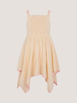 Monsoon Kids' Butterfly Sleeveless Hanky Dress, Ivory - view 2, Ivory