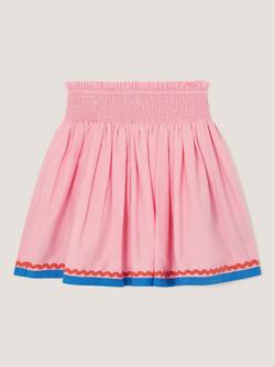 Monsoon Kids' Smocked Sequin Mermaid Skirt, Pink - view 2, Pink