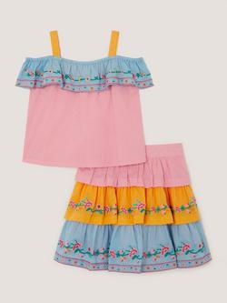 Monsoon Kids' Floral Top and Skirt Set, Multi, Multi