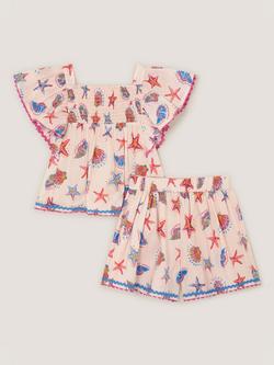 Monsoon Kids' Shell Print Top and Short Set, Ivory - view 2, Ivory