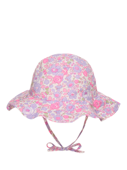 Trotters Kids' Natasha Liberty Betsy Print Sun Hat, Purple, Purple
