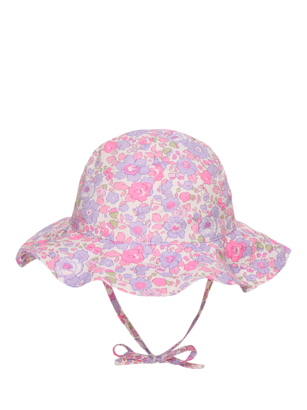 Trotters Kids' Natasha Liberty Betsy Print Sun Hat, Purple, Purple