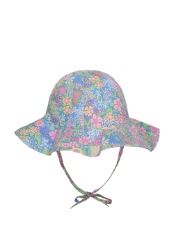 Trotters Kids' Natasha Liberty Ciara Print Sun Hat, Blue, Blue