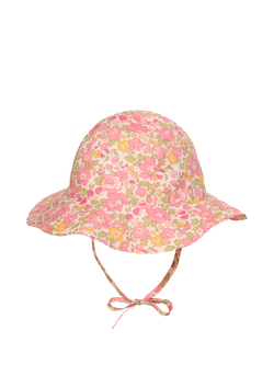 Trotters Kids' Natasha Liberty Betsy Print Sun Hat, Pink, Pink